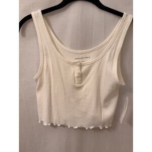 American Eagle White Cropped Cami Top – Women’s – Brand New